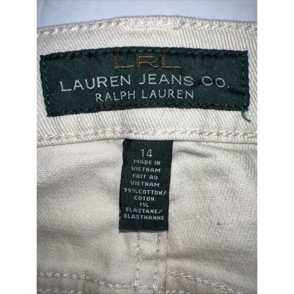 Lauren RL‎ Co Jeans Sz 14 Womens Straight Cropped Ivory Denim Casual Jeans - Picture 3 of 8